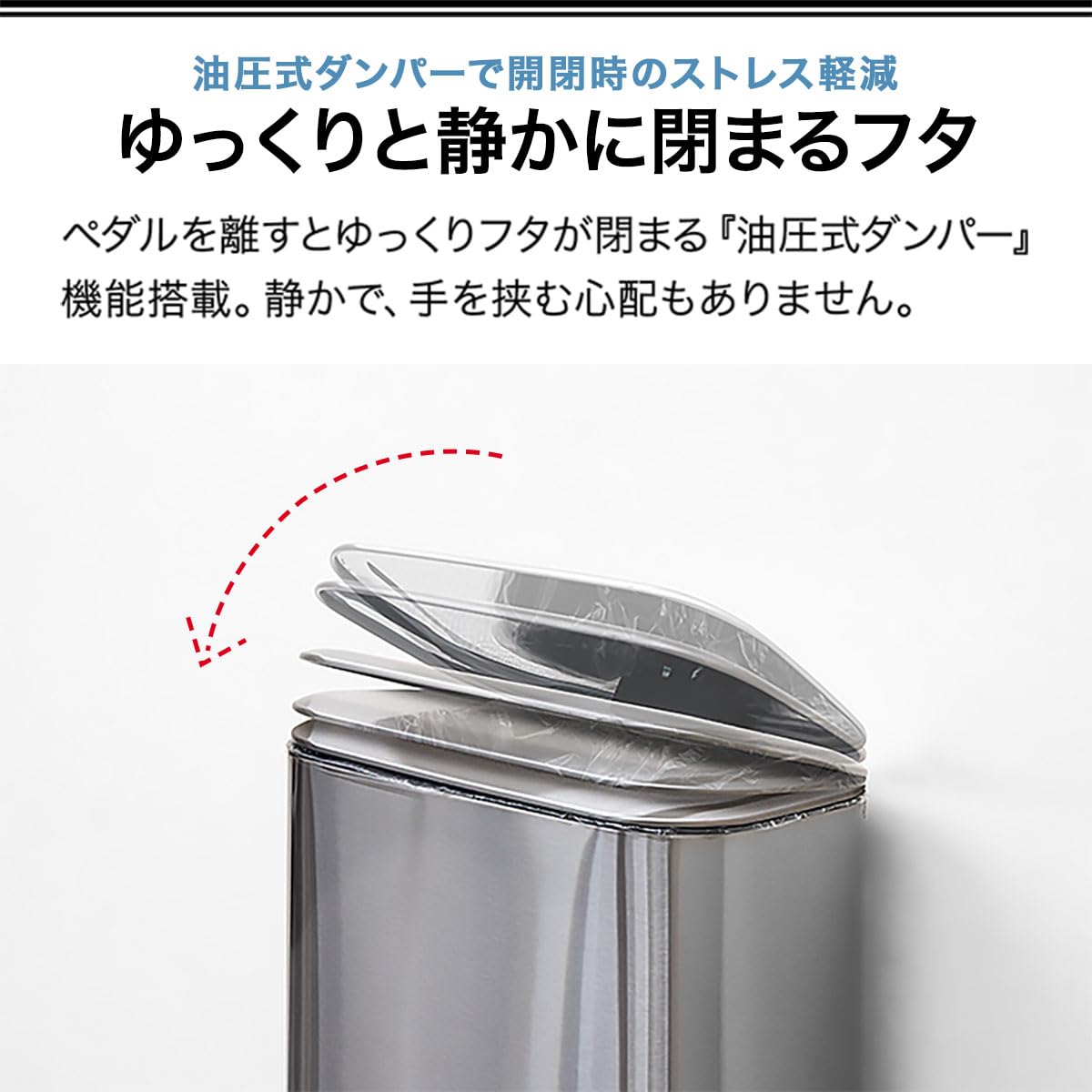 Amazon｜ottostyle.jp ペダル式 ふた付きゴミ箱 スリム ごみ箱
